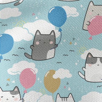 Blue Sky And White Clouds Kitt Waterproof Canvas