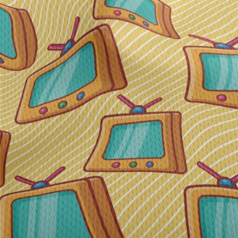 Cartoon 3D TV Athletic Mesh Flat Back