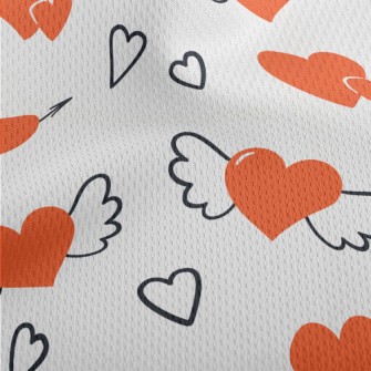 Flying Arrow Heart Athletic Mesh Flat Back