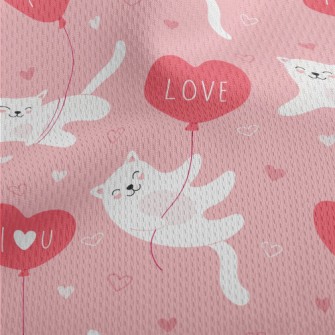 Kitten I Love You Balloon Athletic Mesh Flat Back