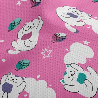 Trick Or Treat Cat Athletic Mesh Flat Back