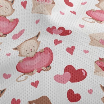 Love Envelope Cat Athletic Mesh Flat Back