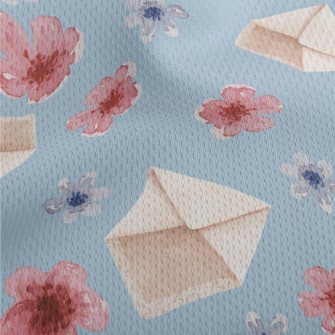 Watercolor Envelope Plum Bloss Athletic Mesh Flat Back