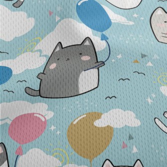 Blue Sky And White Clouds Kitt Athletic Mesh Flat Back