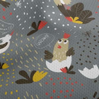 Cuckoo Chicks Breaking Eggs Athletic Mesh Flat Back