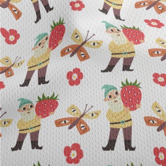 Old Man And Strawberries Athletic Mesh Flat Back