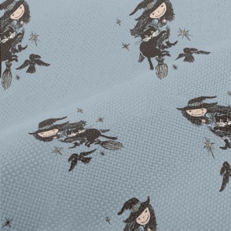 Flying Witch Cat Crow Performance Linen