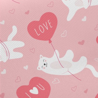 Kitten I Love You Balloon Twill