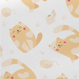 Heart Blush Kitten Twill
