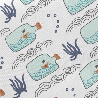 Ocean Ship In A Bottle Twill