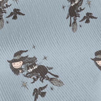 Flying Witch Cat Crow Standard Corduroy