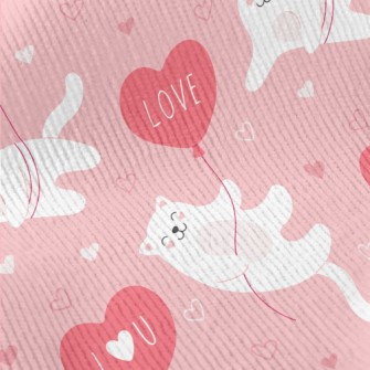 Kitten I Love You Balloon Standard Corduroy