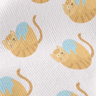 Striped Cat Yarn Ball Standard Corduroy