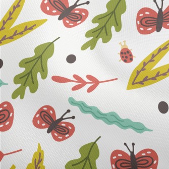 Butterfly Ladybug Leaf Dobby