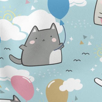 Blue Sky And White Clouds Kitt Stretch Ponte