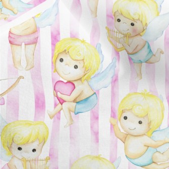 Watercolor Cupid Micro Fleece