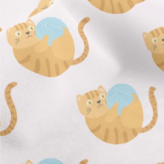 Striped Cat Yarn Ball Micro Fleece