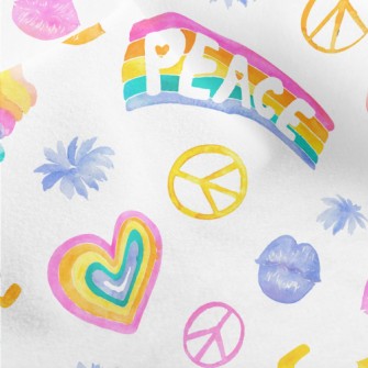 Watercolor Colorful Human Micro Fleece