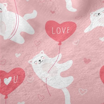 Kitten I Love You Balloon Minky