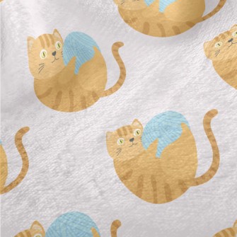 Striped Cat Yarn Ball Minky