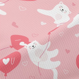 Kitten I Love You Balloon Piqué