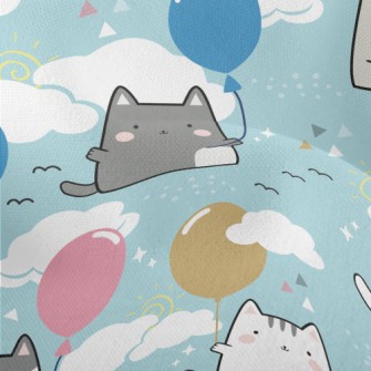 Blue Sky And White Clouds Kitt Lightweight Performance Linen