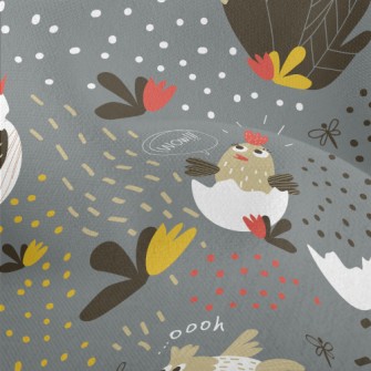 Cuckoo Chicks Breaking Eggs Lightweight Performance Linen