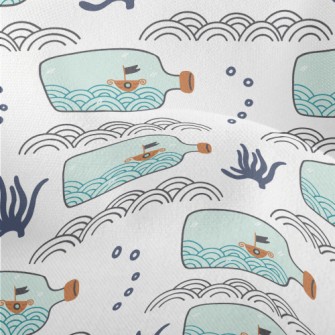 Ocean Ship In A Bottle Lightweight Performance Linen