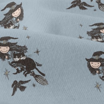 Flying Witch Cat Crow Modern Jersey