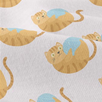 Striped Cat Yarn Ball Modern Jersey