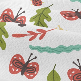 Butterfly Ladybug Leaf Modern Jersey