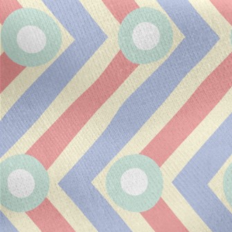 Vertical Dot Zigzag Pattern Jersey Backed Fleece