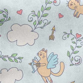 Cupid The Kitten Jersey Backed Fleece