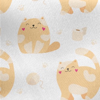 Heart Blush Kitten Jersey Backed Fleece