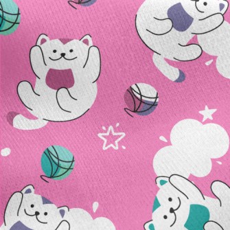 Trick Or Treat Cat Jersey Backed Fleece