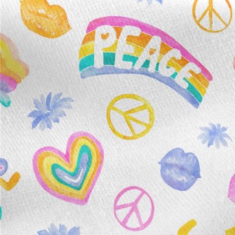 Watercolor Colorful Human Jersey Backed Fleece