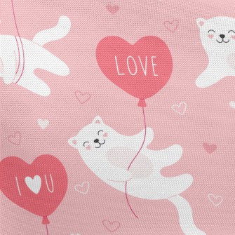 Kitten I Love You Balloon Pongee