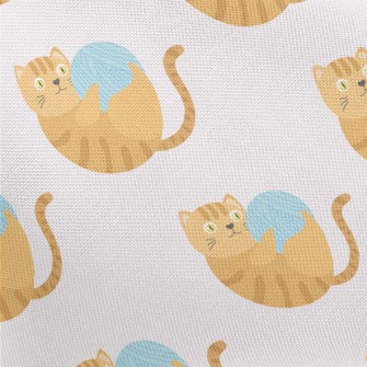 Striped Cat Yarn Ball Pongee