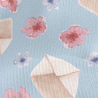 Watercolor Envelope Plum Bloss Stretch Jersey