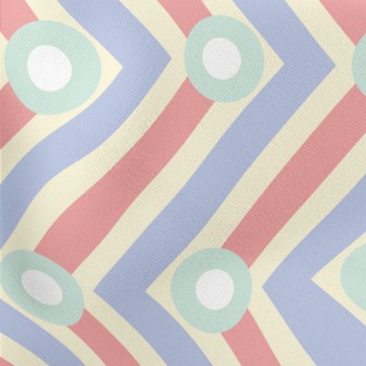 Vertical Dot Zigzag Pattern Lightweight Cotton Poplin