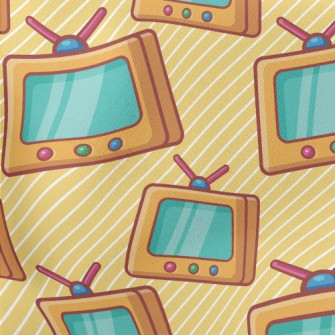 Cartoon 3D TV Lightweight Cotton Poplin