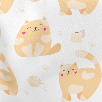 Heart Blush Kitten Lightweight Cotton Poplin