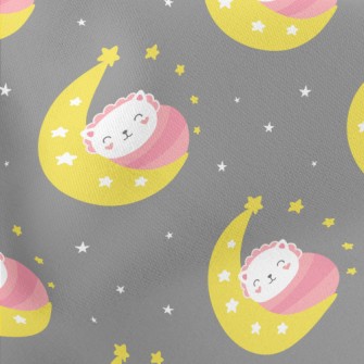Good Night, Baby Cat Lightweight Cotton Poplin