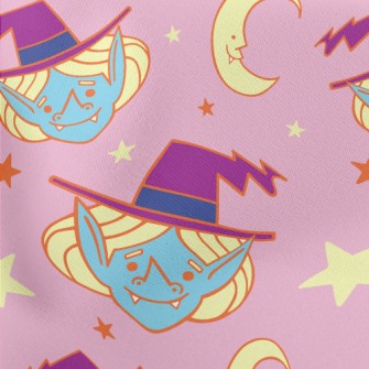 Crescent Moon Wicked Witch Lightweight Cotton Poplin