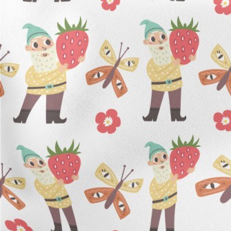 Old Man And Strawberries Lightweight Cotton Poplin
