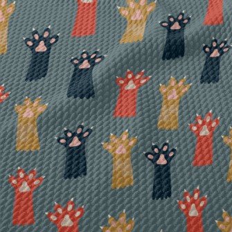 Colorful Cat Palm Birdseye Piqué