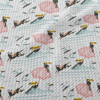 Toucan And Seagull Birdseye Piqué