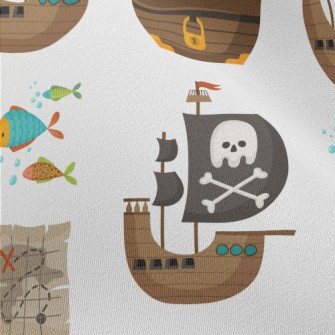 Pirate Ship Treasure Chest Chiffon