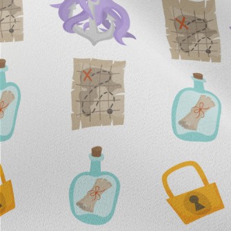 Octopus Pirate Treasure Map Chiffon