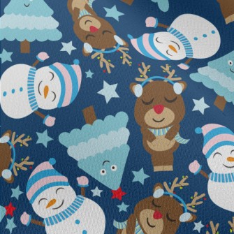 Christmas Tree Reindeer Snowma Chiffon